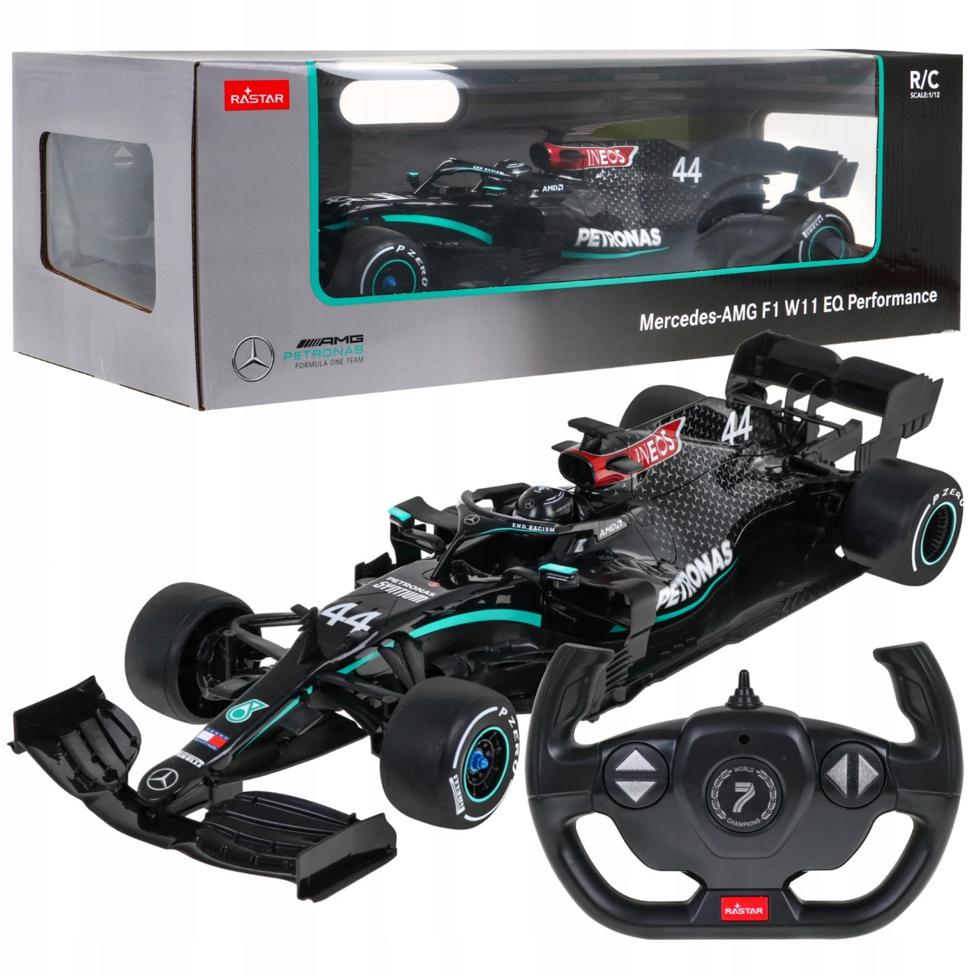 Large Auto R/C Mercedes-AMG F1 W11 EQ Performance RASTAR scale 1:12