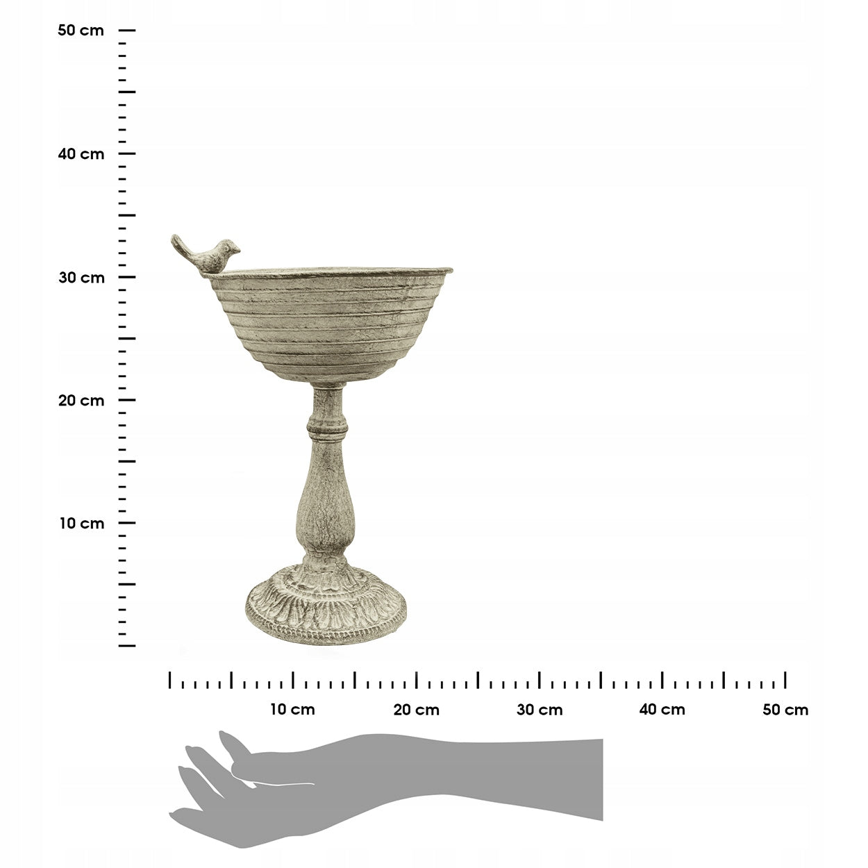 Large Bowl Bird Bathtub Drinker 32 cm Standing Vintage Garden Ornament Type nesting box (feeder)