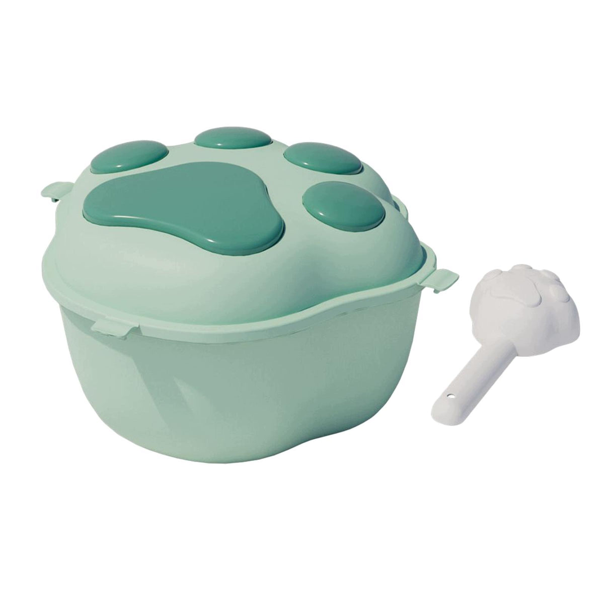 Large Capacity Dog Food Storage Container Rice Bin Kitchen with Lid Green