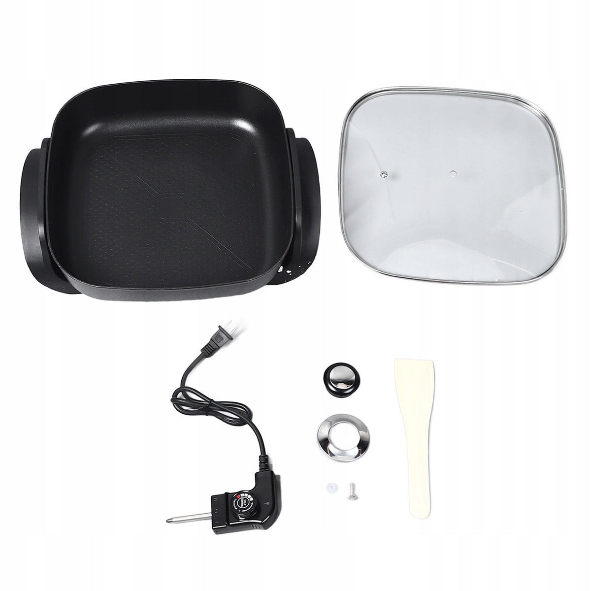 Large Capacity Electric Frying Pan, Fast Heating, QI Dominant color multicolor