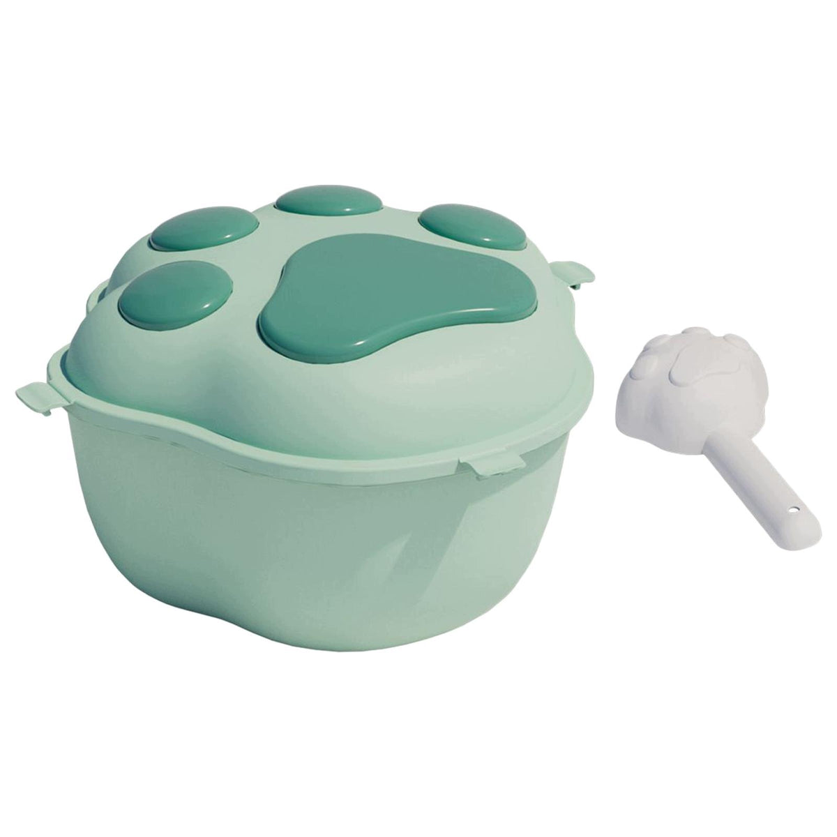 Large Capacity Pet Dog Food Storage Container Rice Box Grains Green