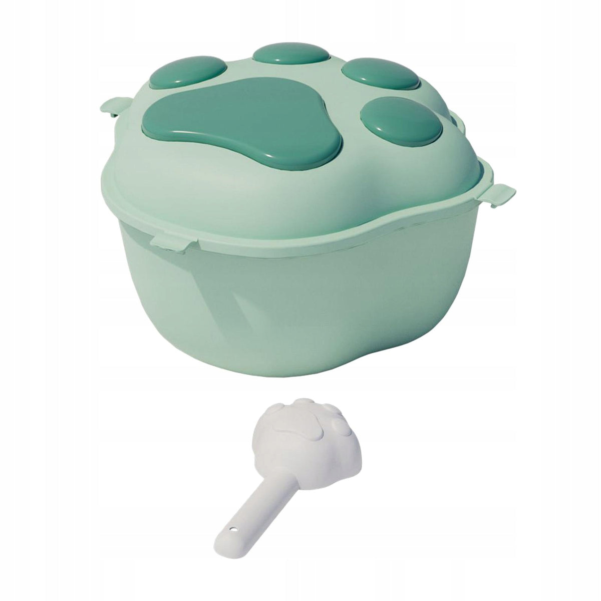 Large Capacity Pet Dog Food Storage Container Rice Box Sealed Can Green