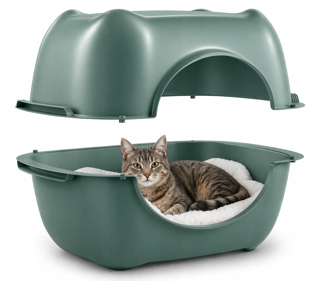 Large Cat Cuvette Open with Low Entry Cat Bed For Litter Kind open litter box