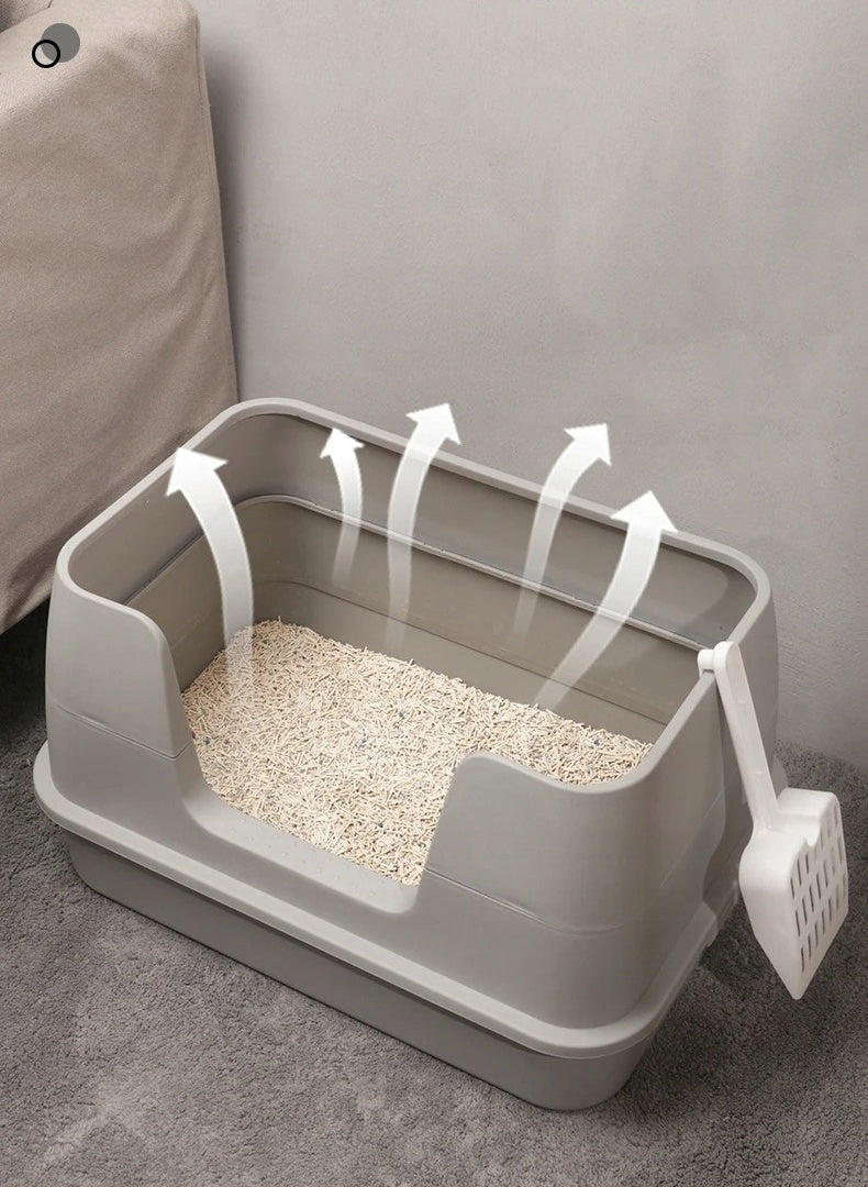 Large Cat Cuvette With High Frame Toilet Open XL High Rant 02 Kind open litter box