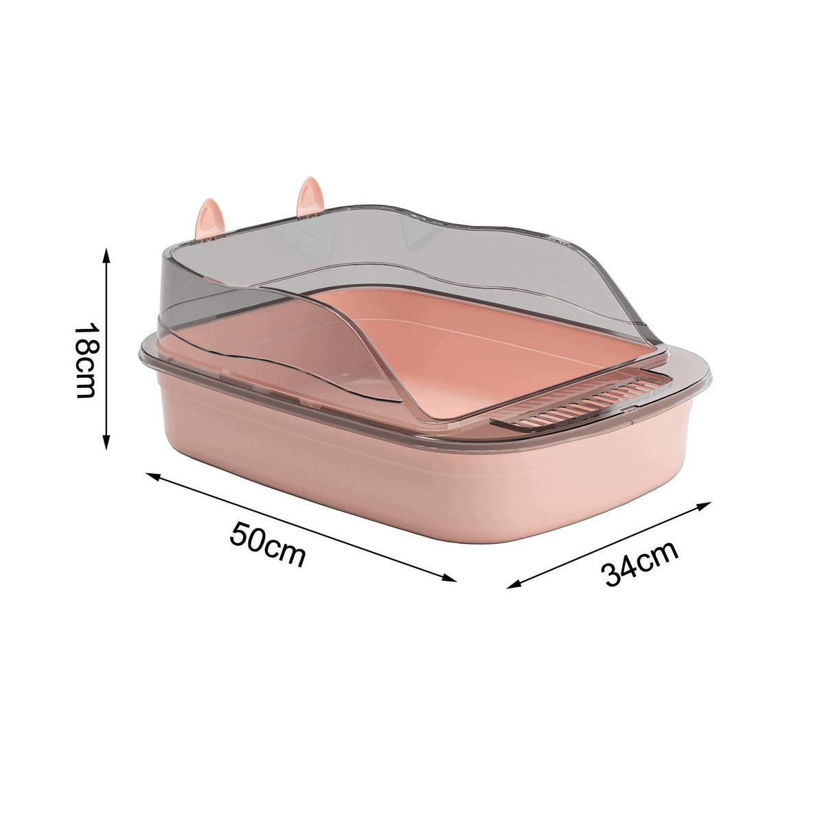 Large Cat Litter Box, Kitten Litter Box, Cat Litter Tray, Cartoon pink Packaging status original