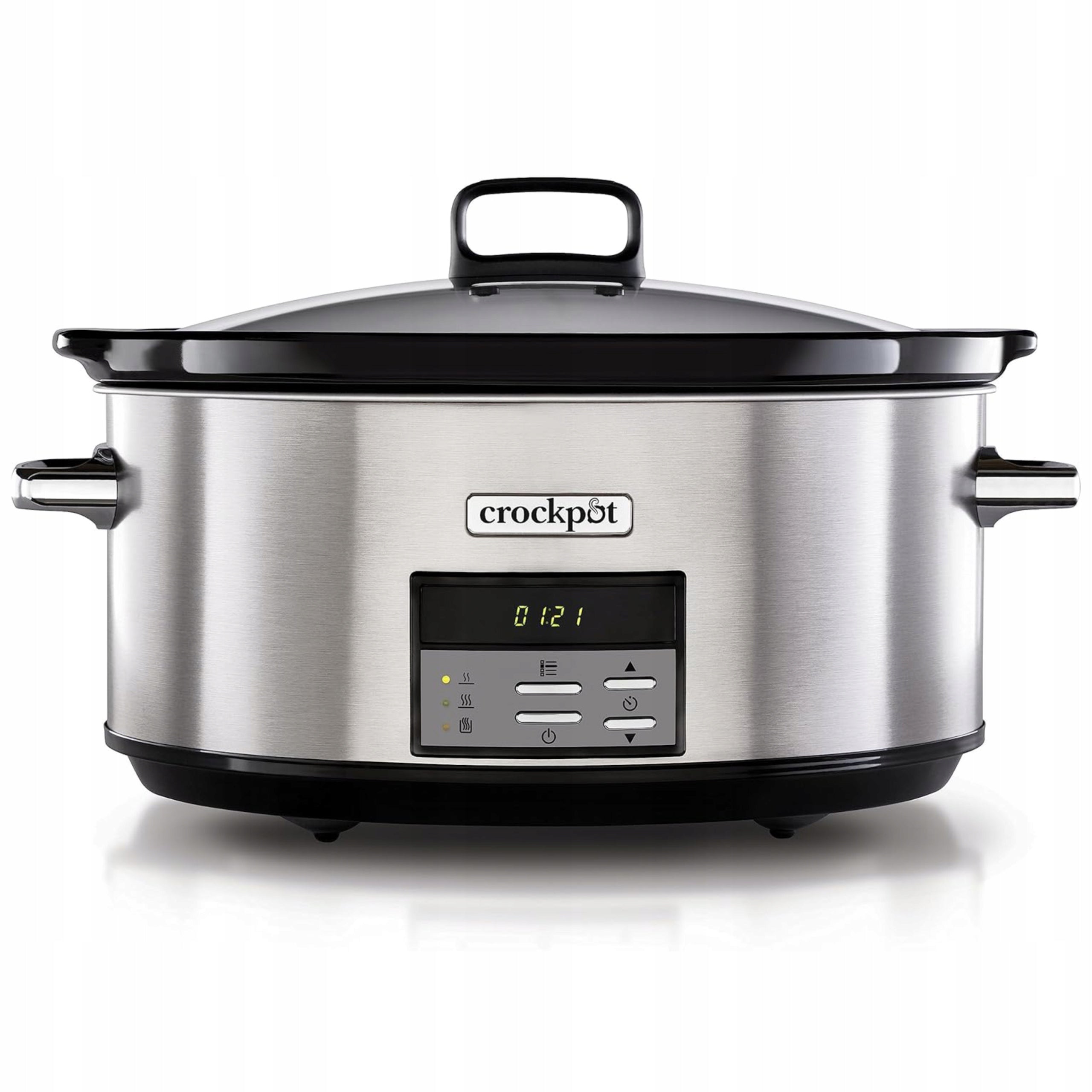 Large Ceramic Slow Cooker CrockPot 7.5l Digital, Removable Bowl + RECIPES Brand Crock-Pot