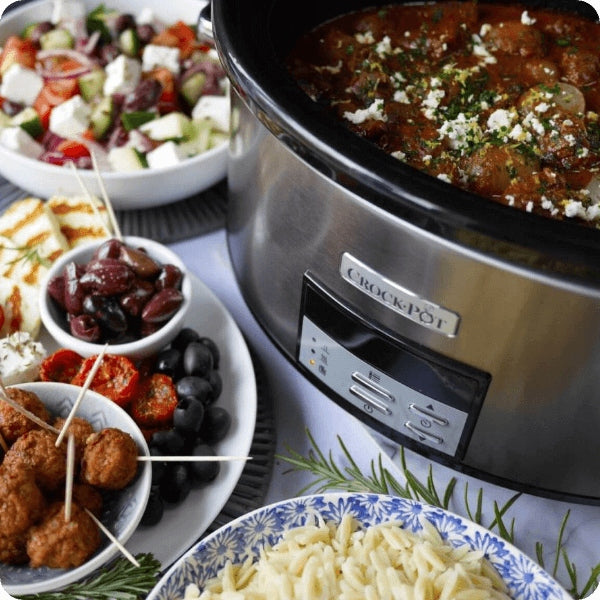 Large Ceramic Slow Cooker CrockPot 7.5l Digital, Removable Bowl + RECIPES Model CSC063X