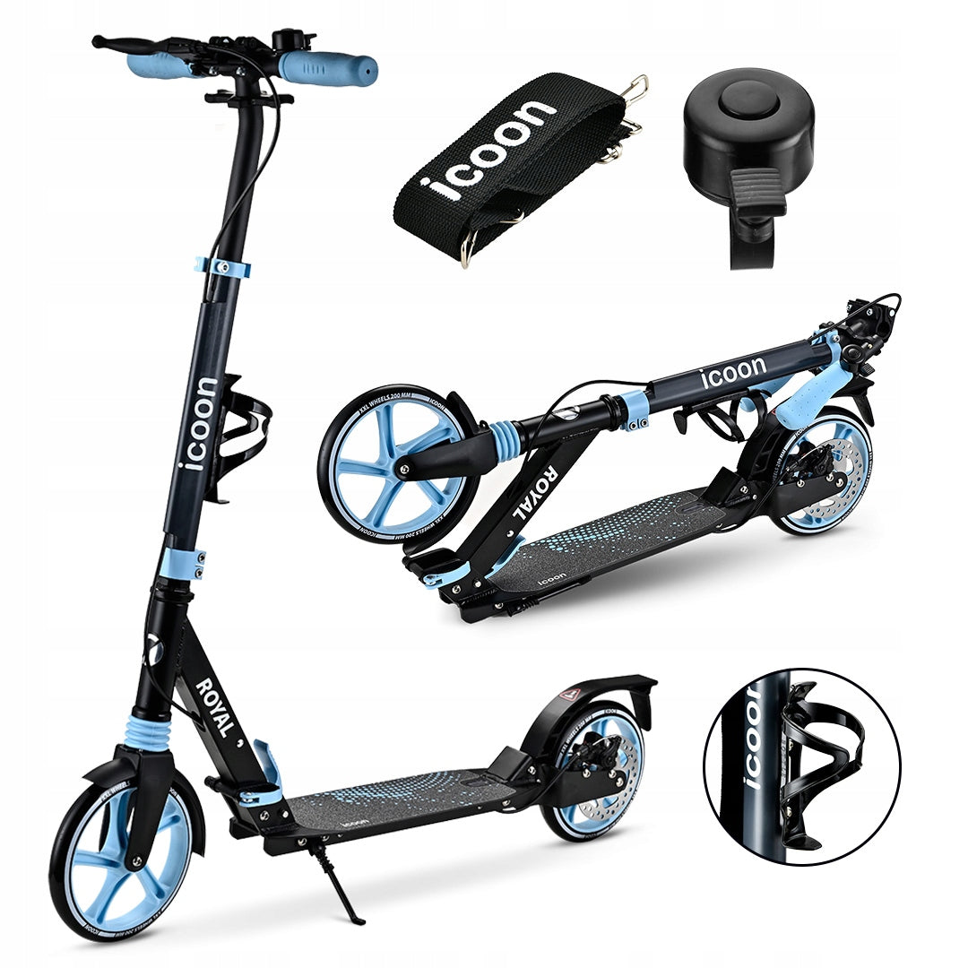 Large City Scooter Icoon Royal Blue Disc Brake 2xSHOCK ABSORBER