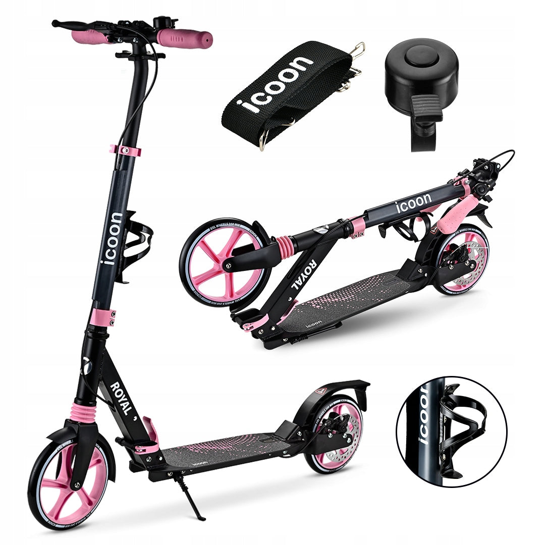 Large City Scooter Icoon Royal disc brake 2x SHOCK ABSORBER Pink