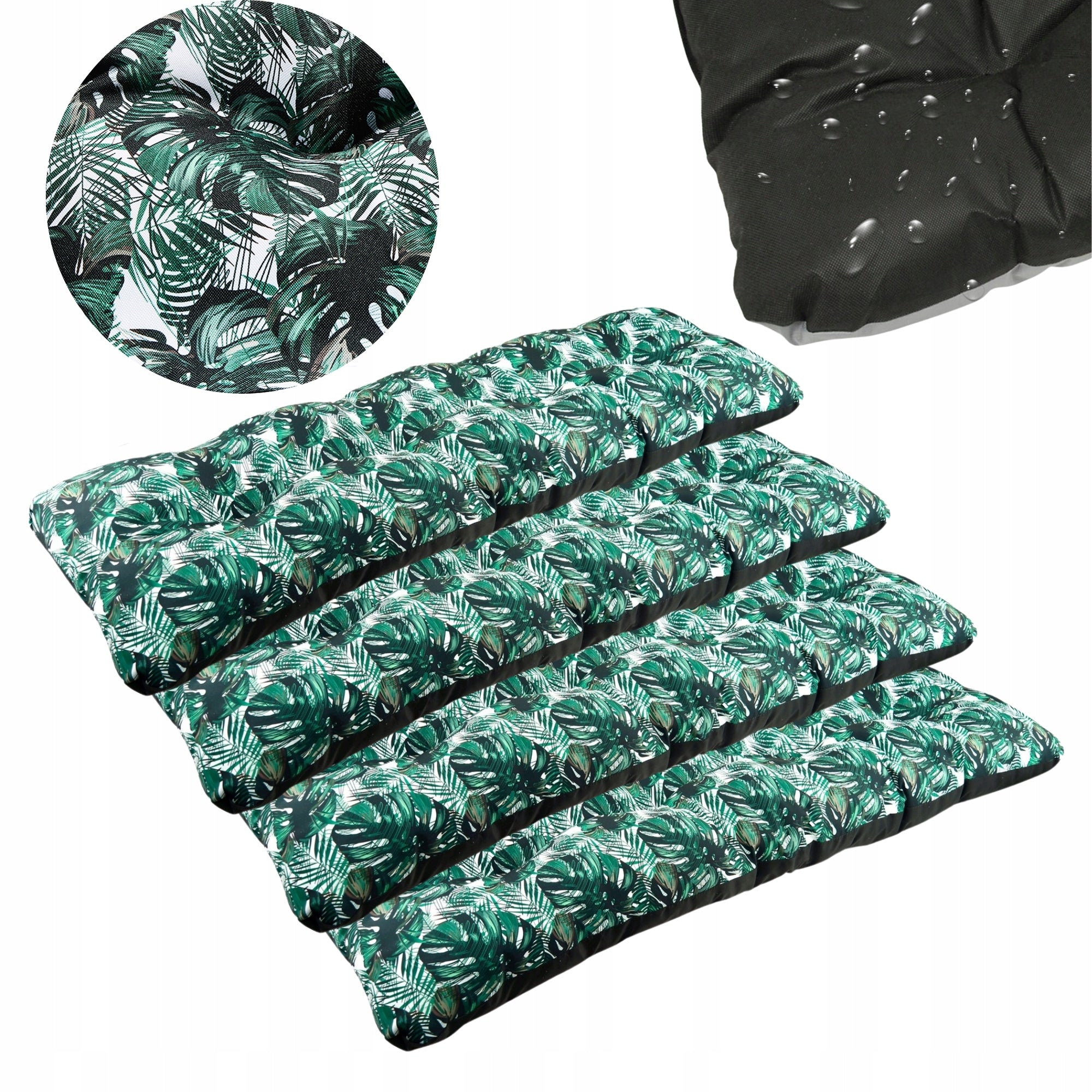 Large Cushions Garden Cushions for Pallet Furniture Set of 4pcs Quilted 120x38