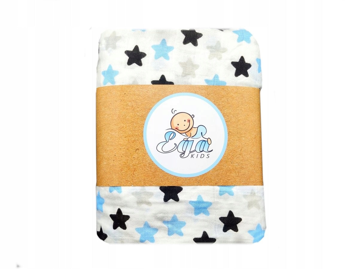 Large Diaper bamboo swaddle Ega Stars 60x60 cm