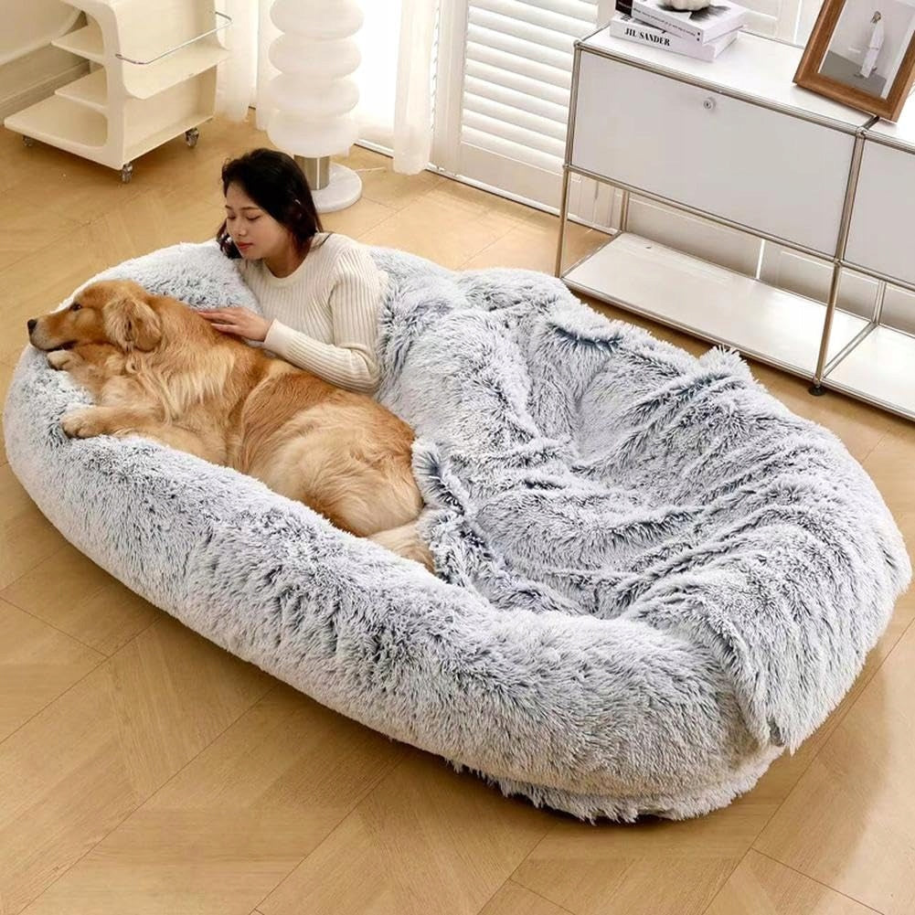Large Dog Bed for People and Pets Washable Non-slip 165x95x30cm