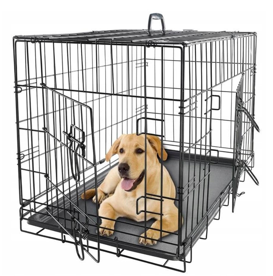Large Dog Cage for Car Transport Kennel Metal 76x45x52 L Packaging status original