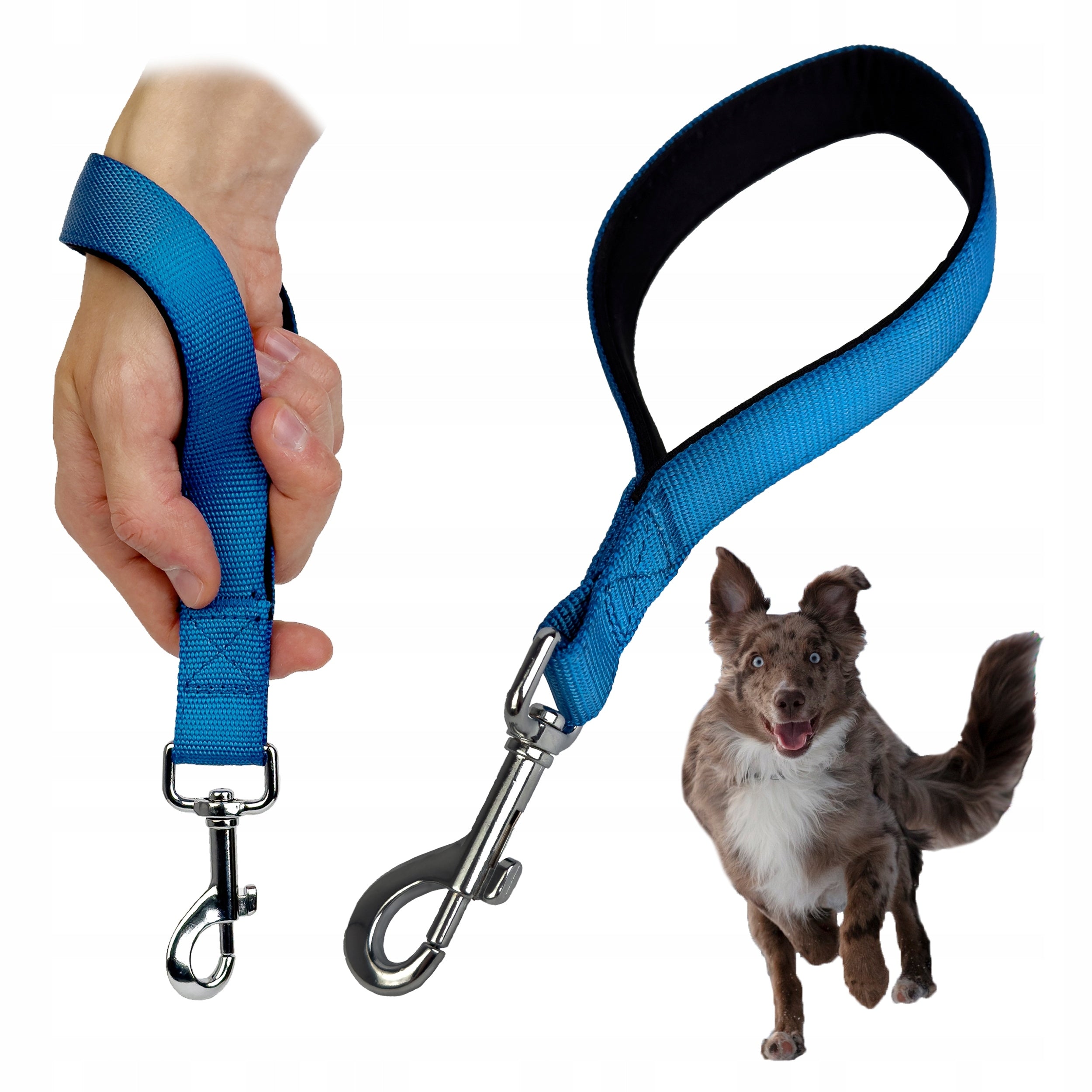 Large Dog Leash SHORT STRONG HANDLE Educational for Training