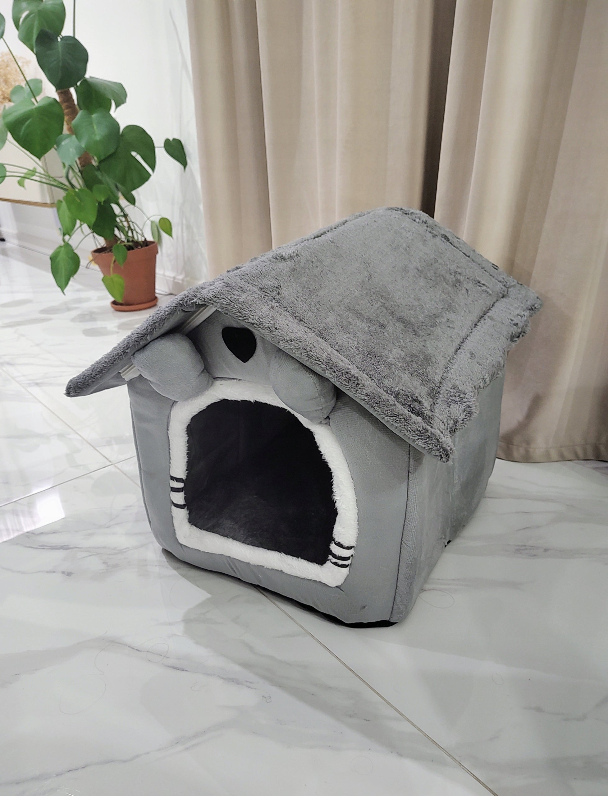 Large Dog and Cat Bed House Booth Plush Pillow for Dog Cats Packaging status original