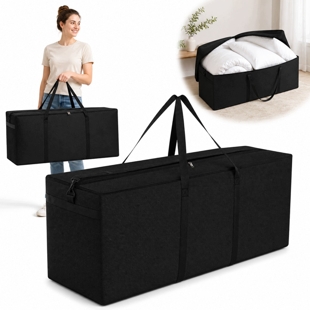 Large Economy Carry Bag XL Black Lockable Waterproof