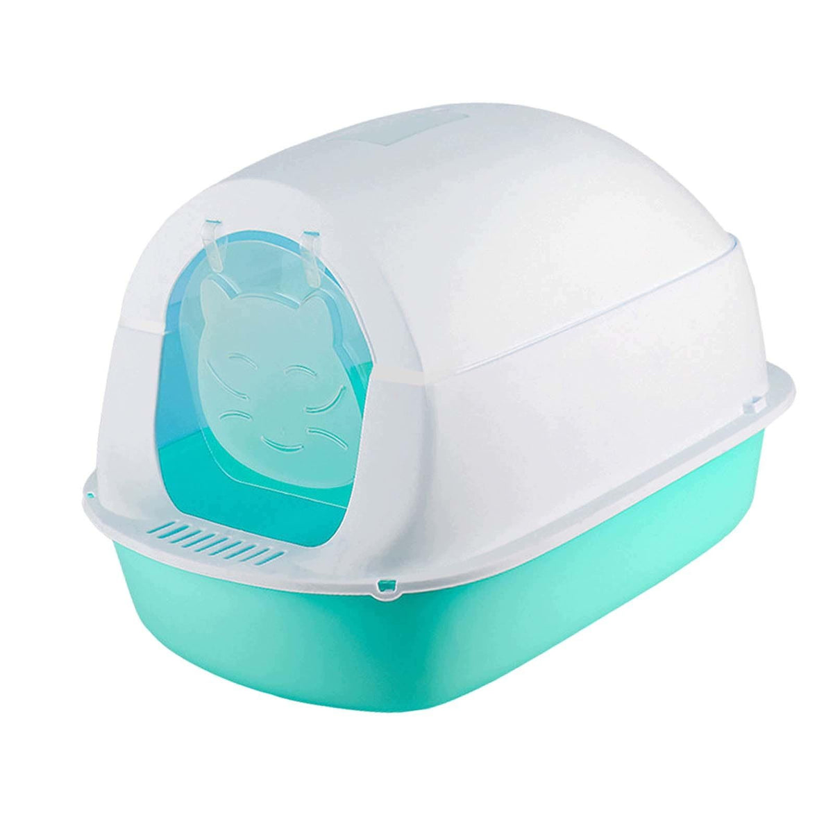 Large Enclosed Cat Litter Box Oversized Pet Supplies Sturdy with Green