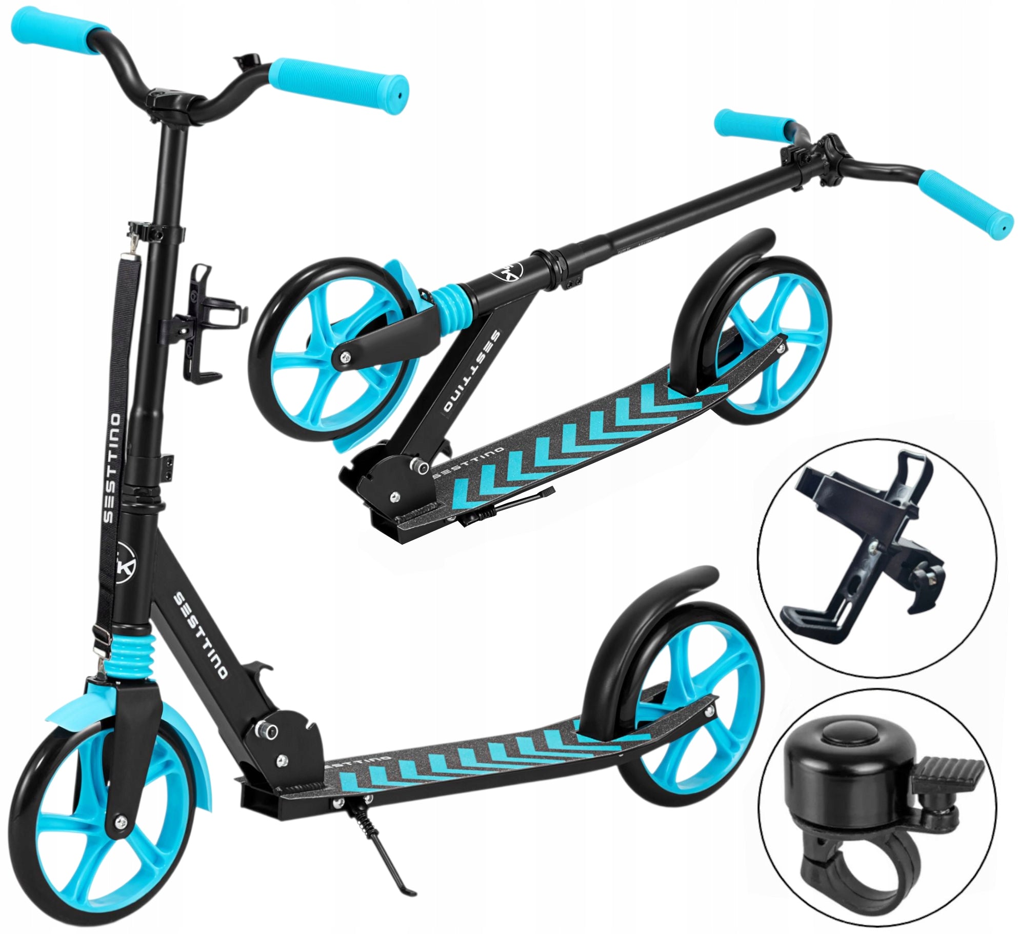 Large Folding City Scooter Sesttino Shadow For Children Safe