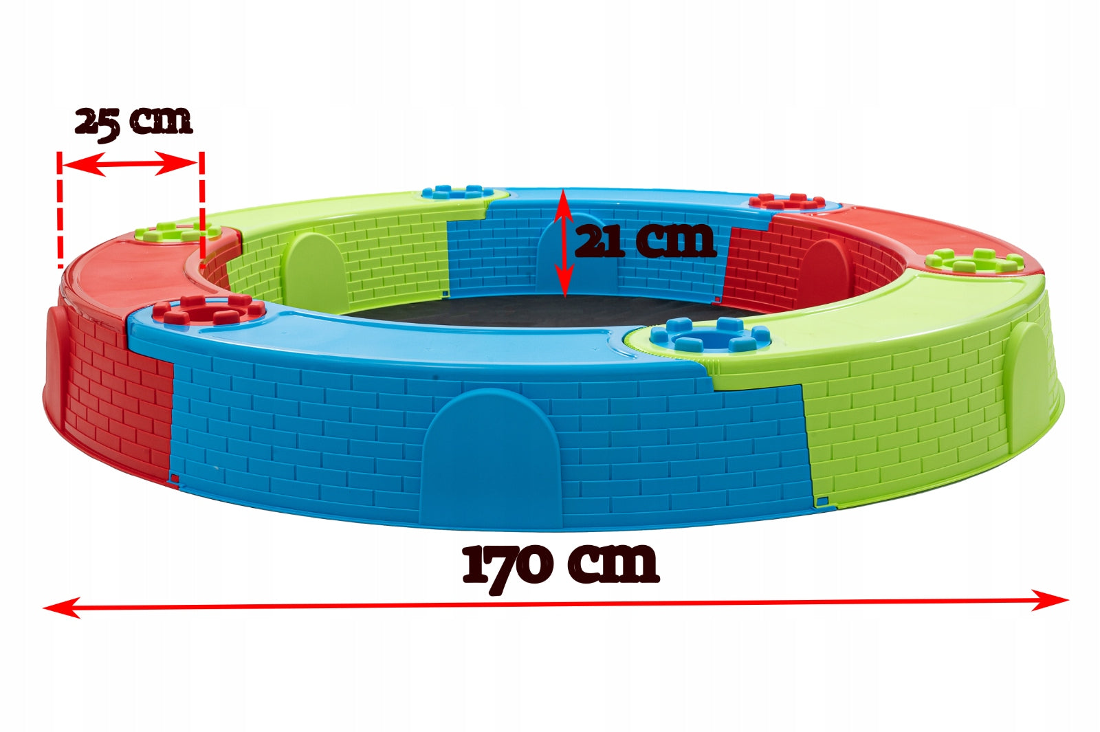 Large Folding Plastic Sandbox With COVER And Mat Pool With Balls 170 Brand no brand