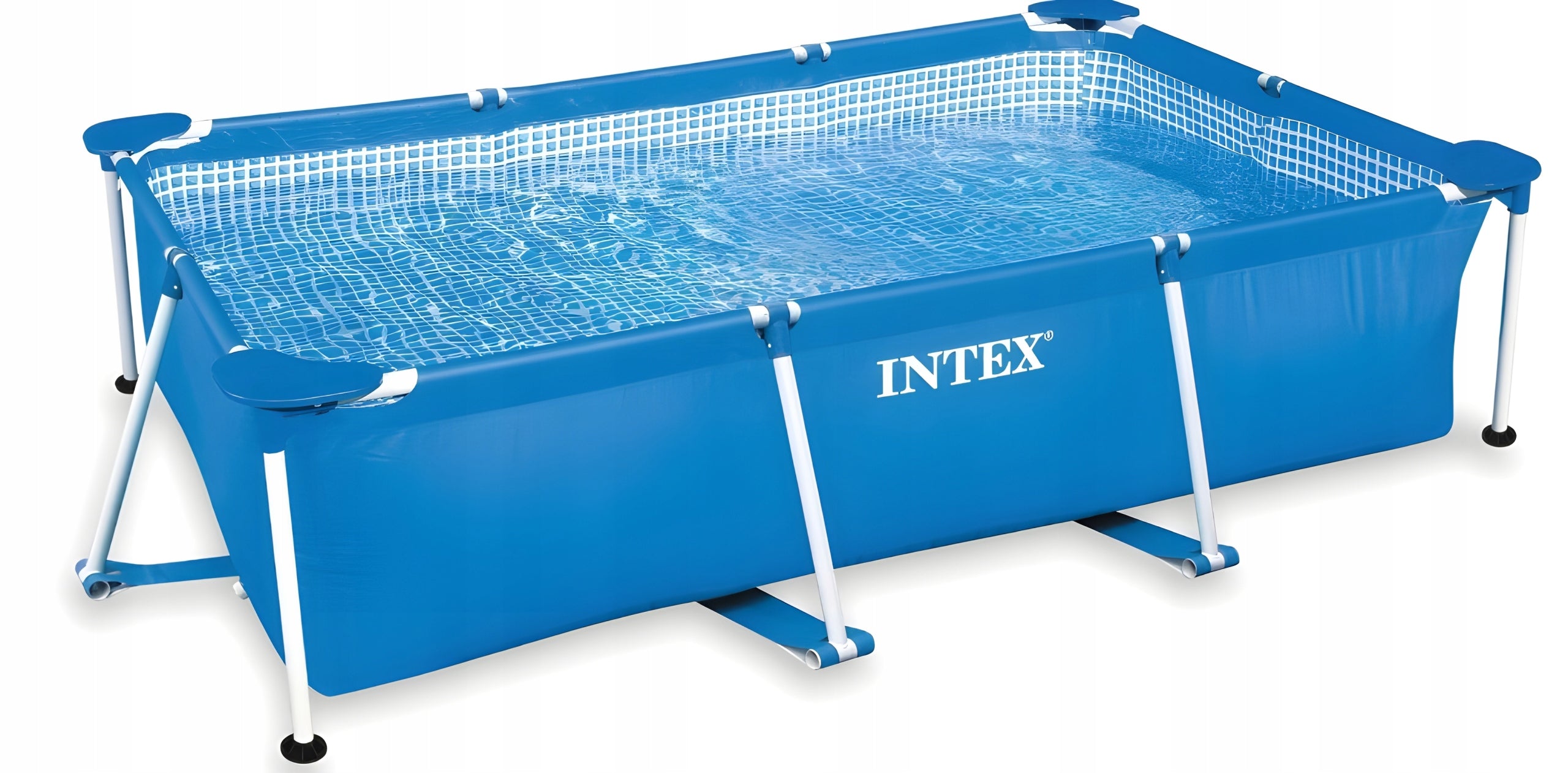 Large Framed Pool Rectangular INTEX 300x200x75 cm Garden Color blue