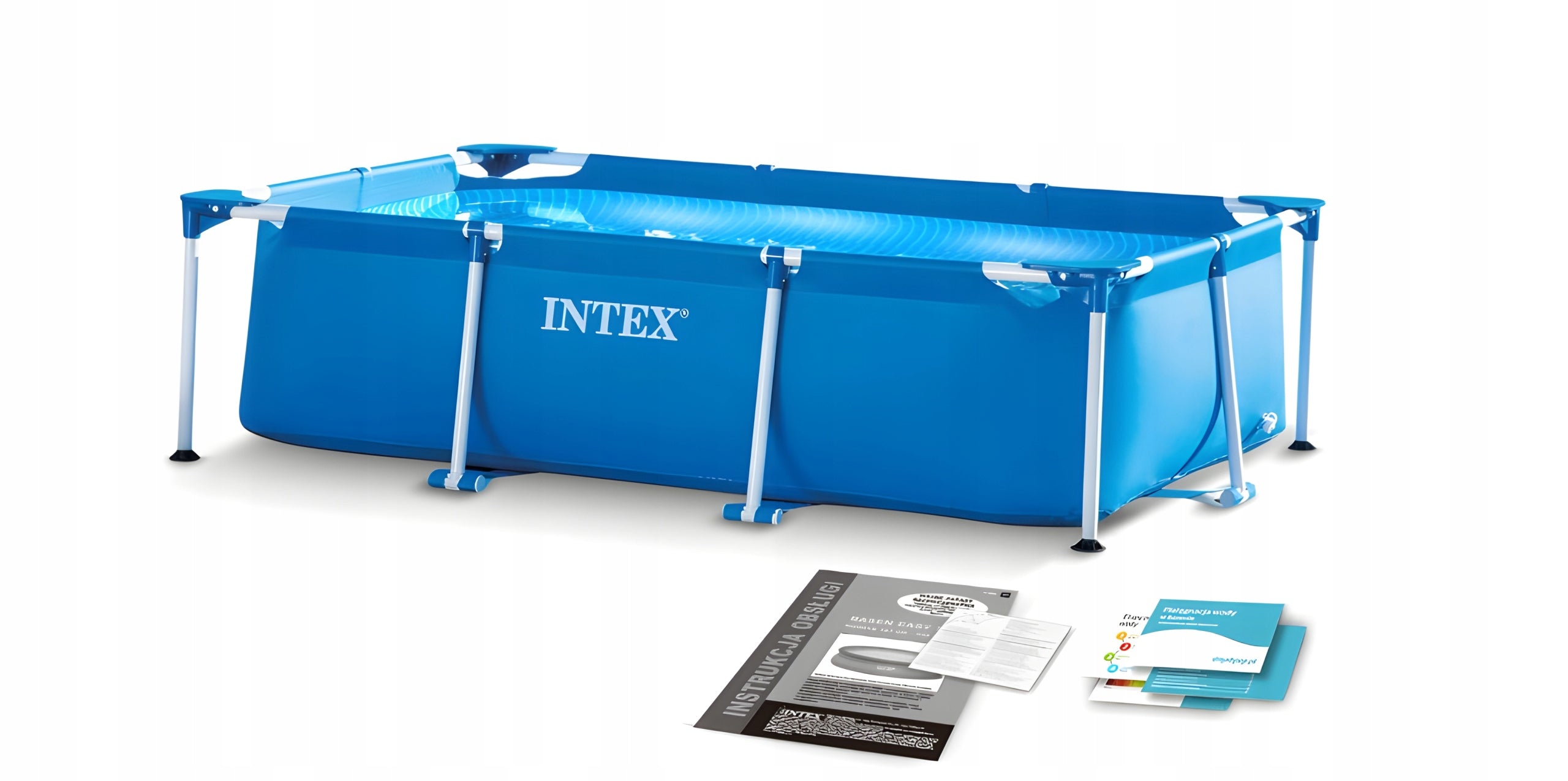 Large Framed Pool Rectangular INTEX 300x200x75 cm Garden Length 300 cm