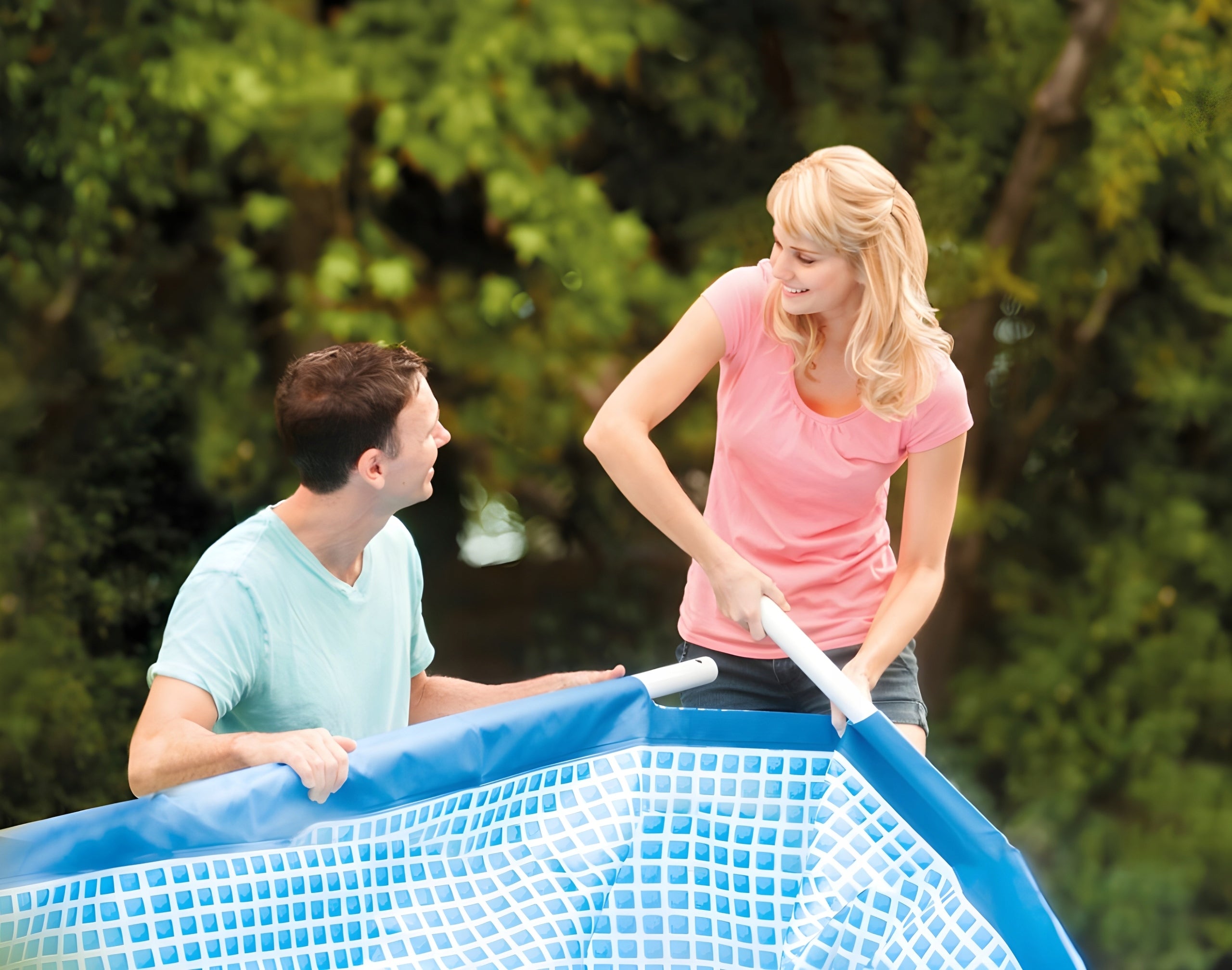 Large Framed Pool Rectangular INTEX 300x200x75 cm Garden Manufacturer code BASEN OGRODOWY NA DZIAŁKĘ NA WAKACJE MOCNY