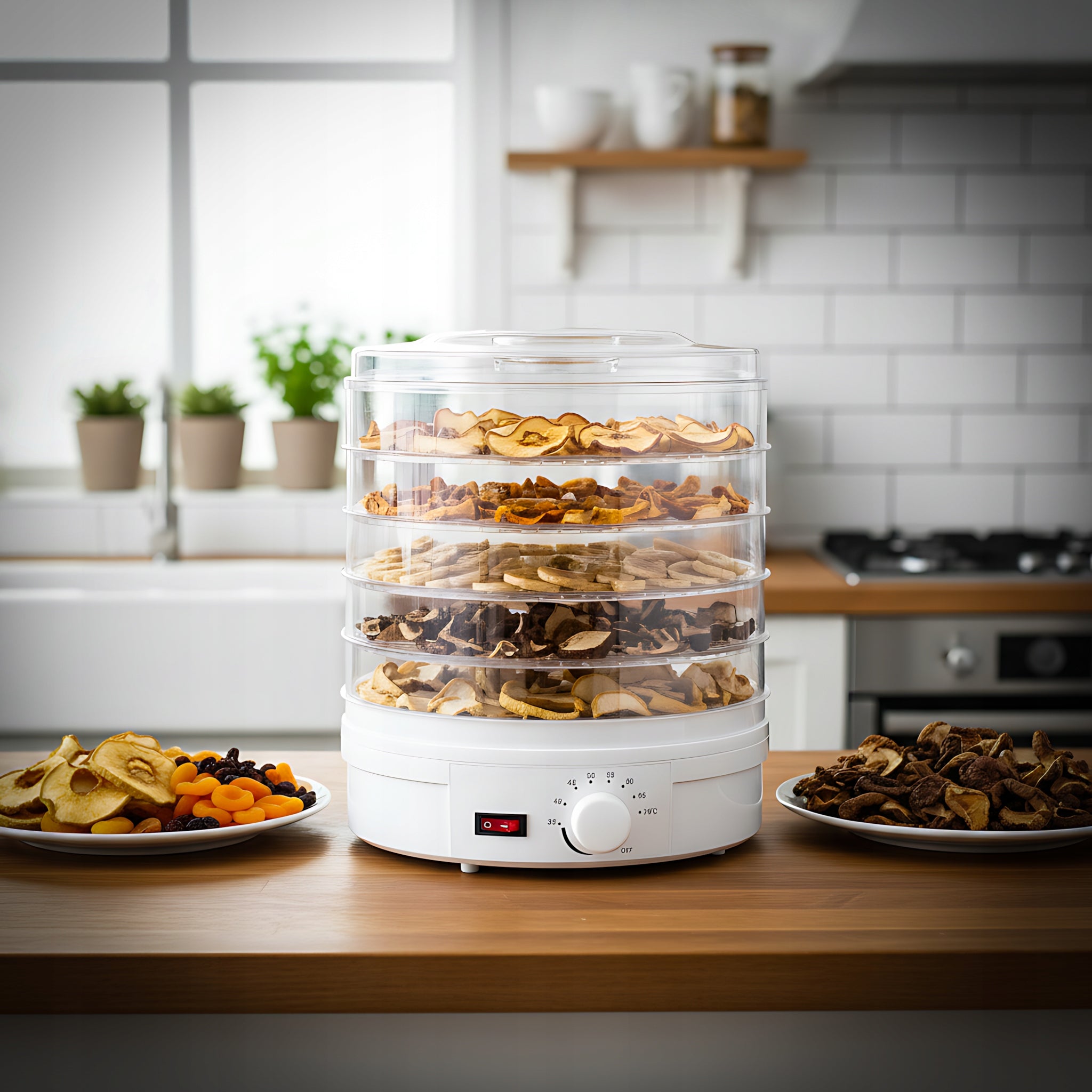 Large Fruit Mushroom Dryer 500W Food Grade Vegetable Food Adjustable Manufacturer code SUSZARKA DO GRZYBÓW OWOCÓW 6 SIT MOCNA 500Wat