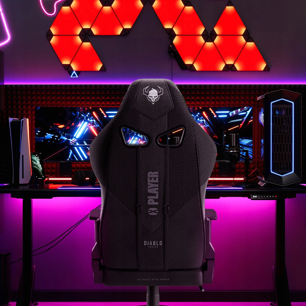 Large Gaming Chair Swivel DIABLO X-Player 2.0 King Size Black & Black Upholstery color black