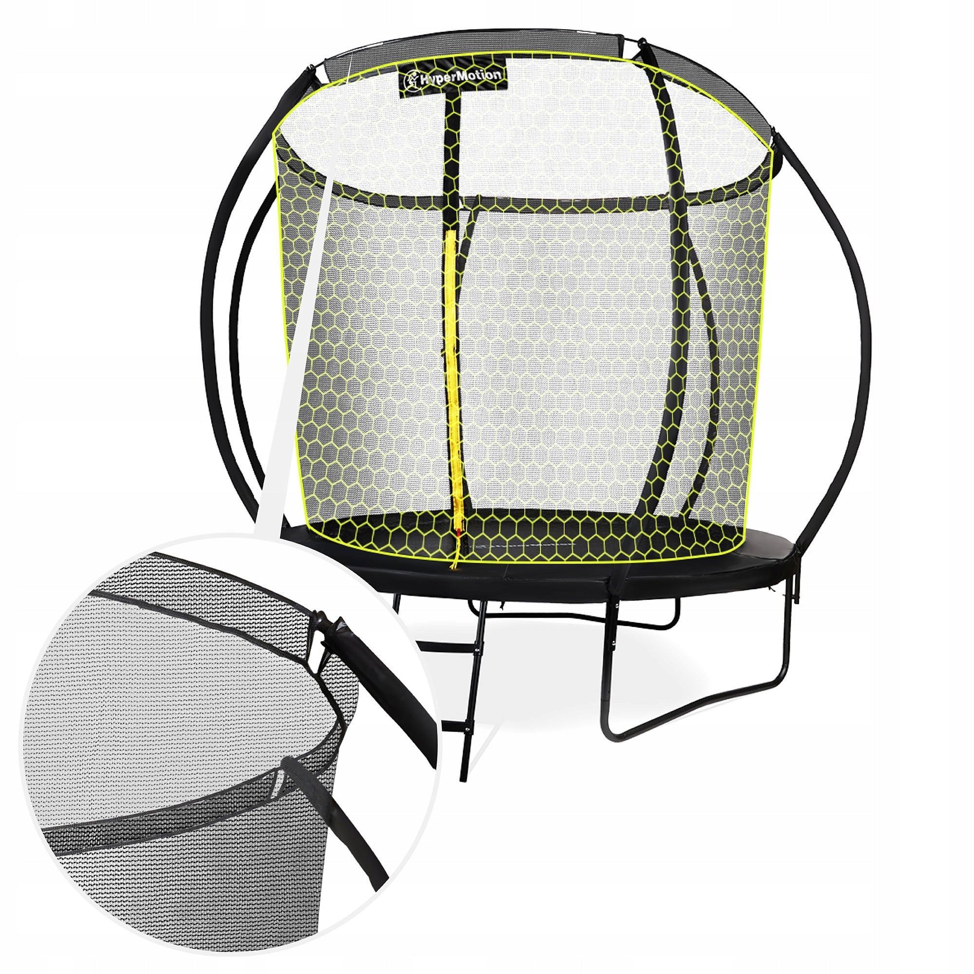 Large Garden Trampoline for Children 244cm Ladder Safety Net Net height 146 cm