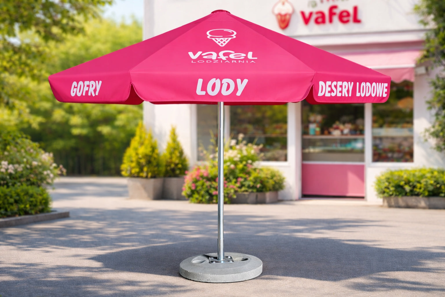 Large Garden Umbrella 4m Advertising Gastronomic with LOGO Ice Cream Shop Manufacturer code 3465611995540