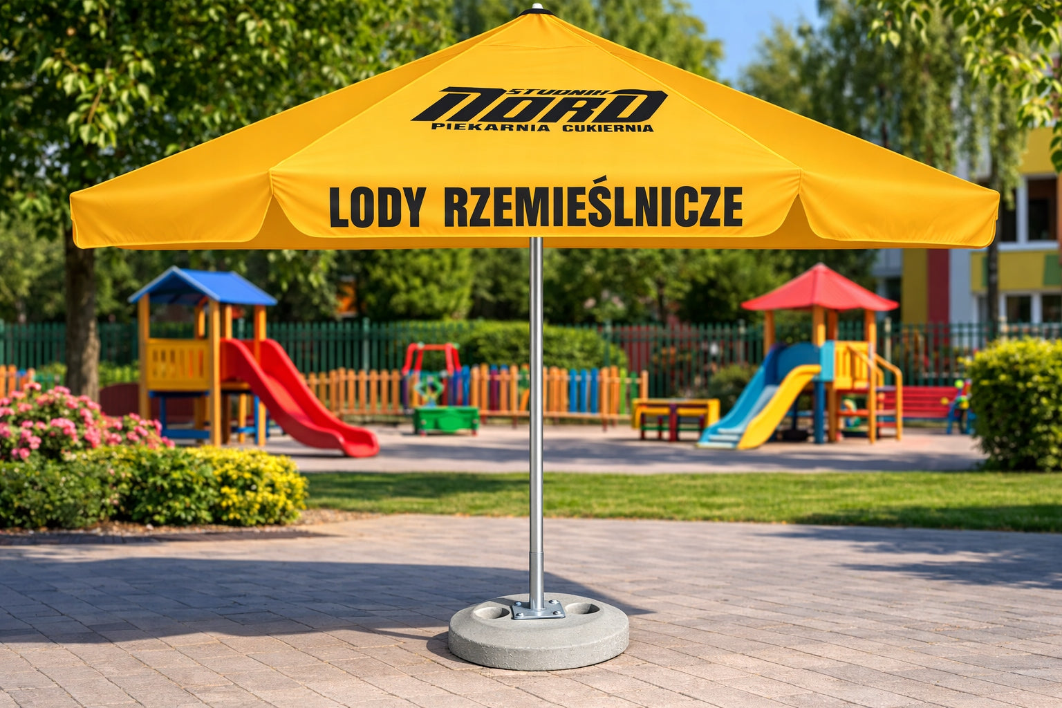 Large Garden Umbrella 4m Advertising Gastronomic with LOGO Ice Cream Shop Packaging status original