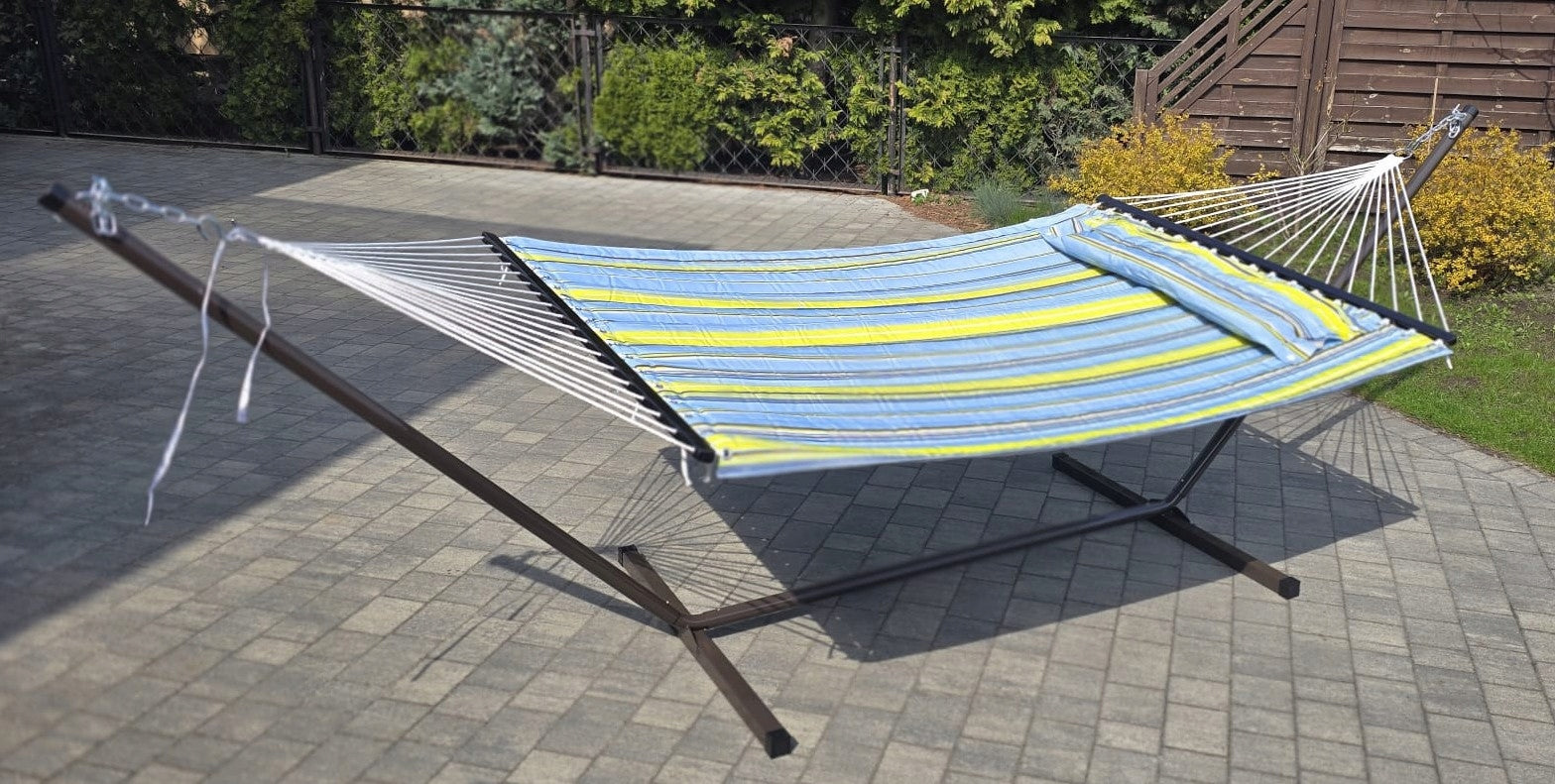 Large Hammock Vita5 with metal frame 2-seater 200 kg | cushion | 200×140 Model Vita5