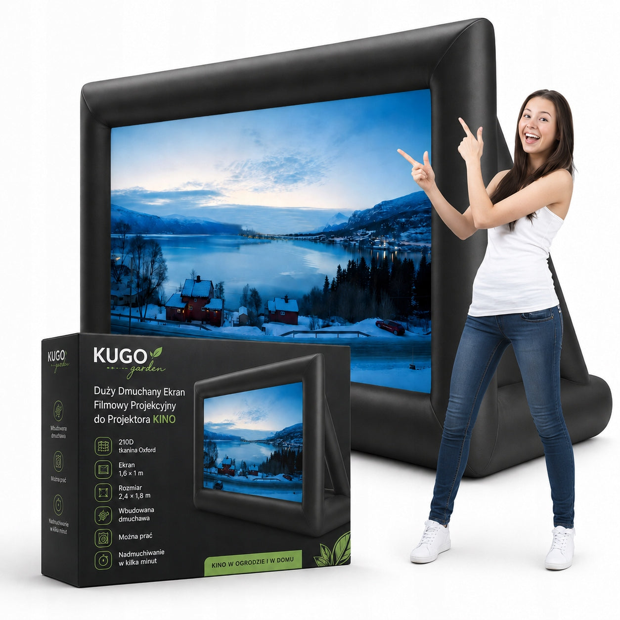 Large Inflatable Projection Film Screen For Projector CINEMA With Blower