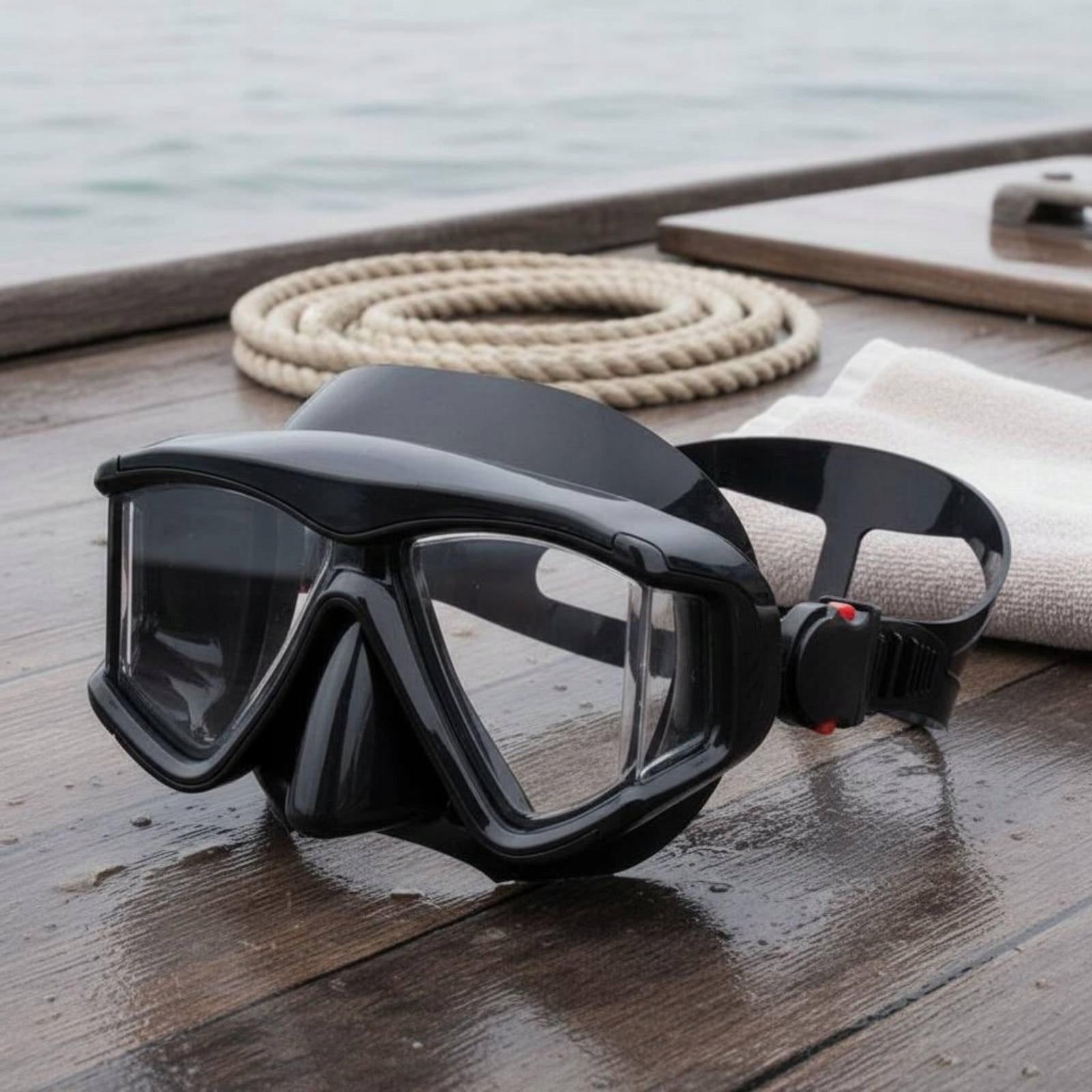 Large Lens Diving Goggles with Nose Protection Waterproof Silicone Pink Manufacturer code 02266085944