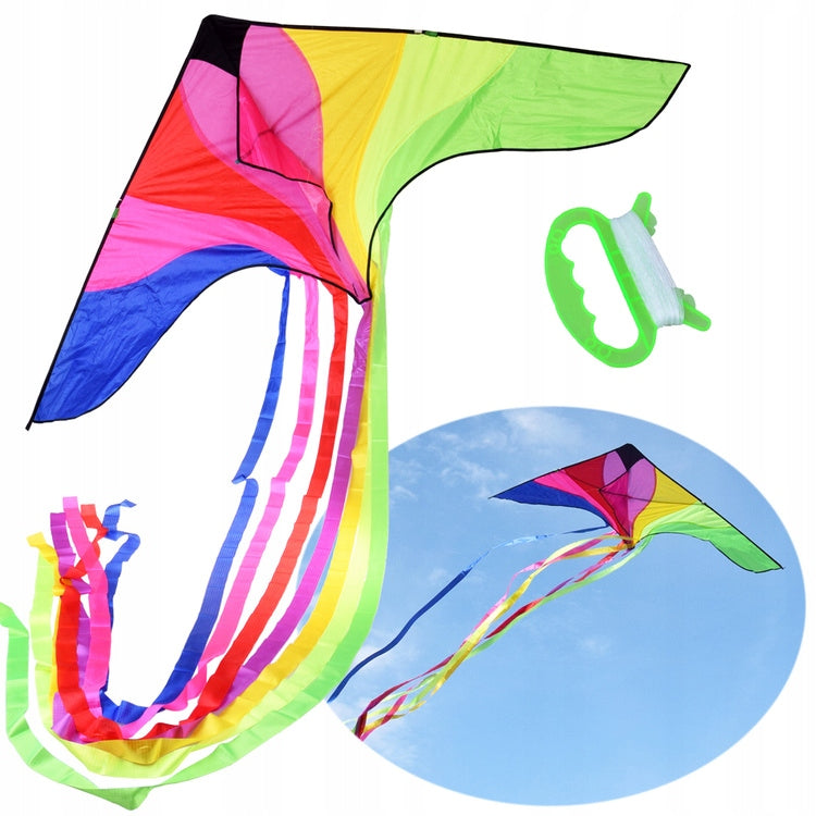 Large Lightweight KITE with colorful ribbons 190x100cm ZA5571