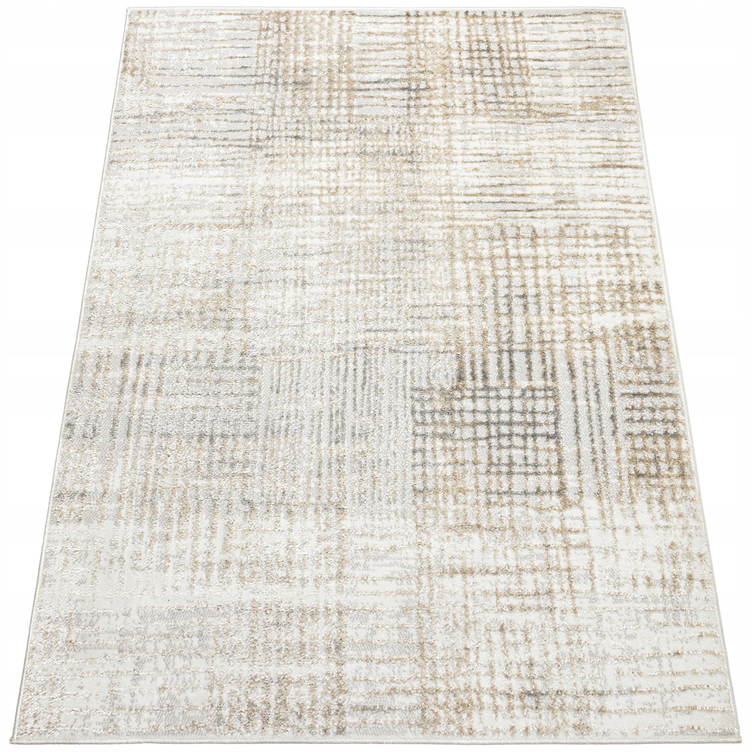 Large Living Room Rug 200x280cm Designer Modern Glamour Beige