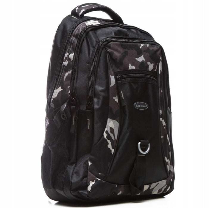 Large Men's Work Backpack Grey Sports Waterproof Strong 20L Bag Street Brand BAG STREET