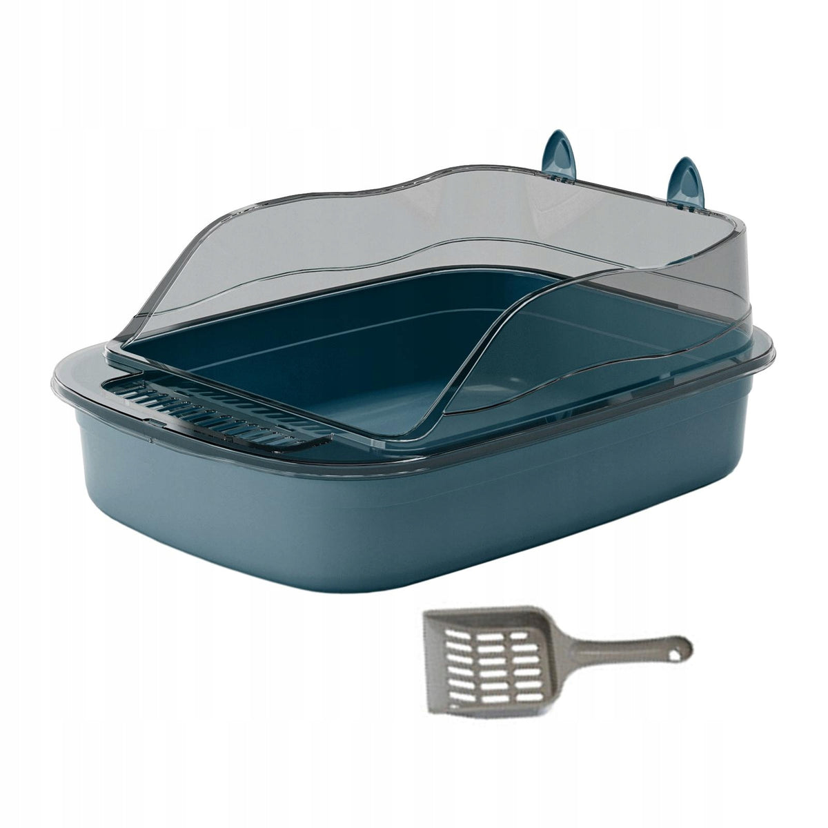 Large Open Cats Litter Box Cats Sand Basin Cat Sandbox Kitten Potty blue Packaging status original