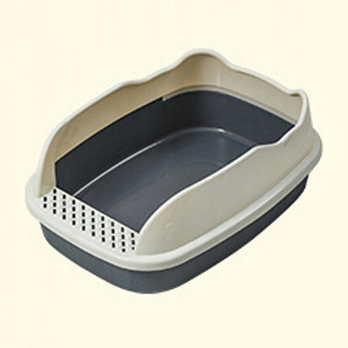 Large Open Cats Litter Box Cats Sand Box High Sided Semi Enclosed Cat gray Packaging status original