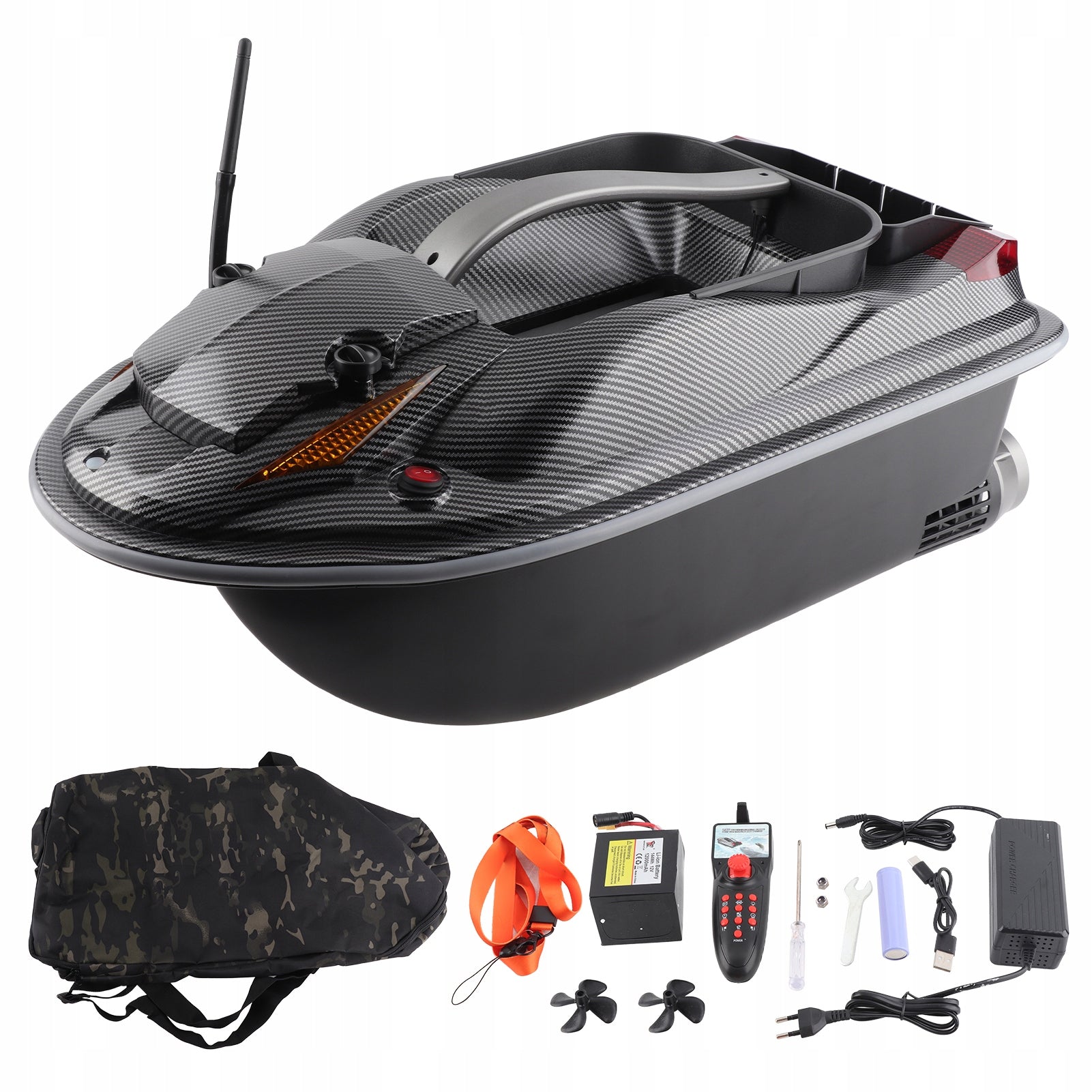 Large Outdoor High Speed Fishing Boat RC 500M 3,5KG Load Transmission g