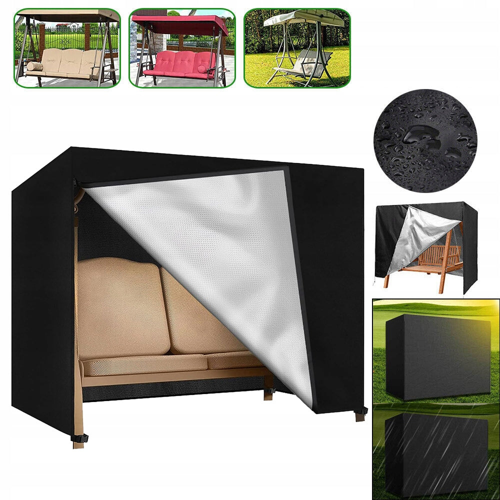 Large Protective Garden Swing Cover Locks Waterproof 220x170cm