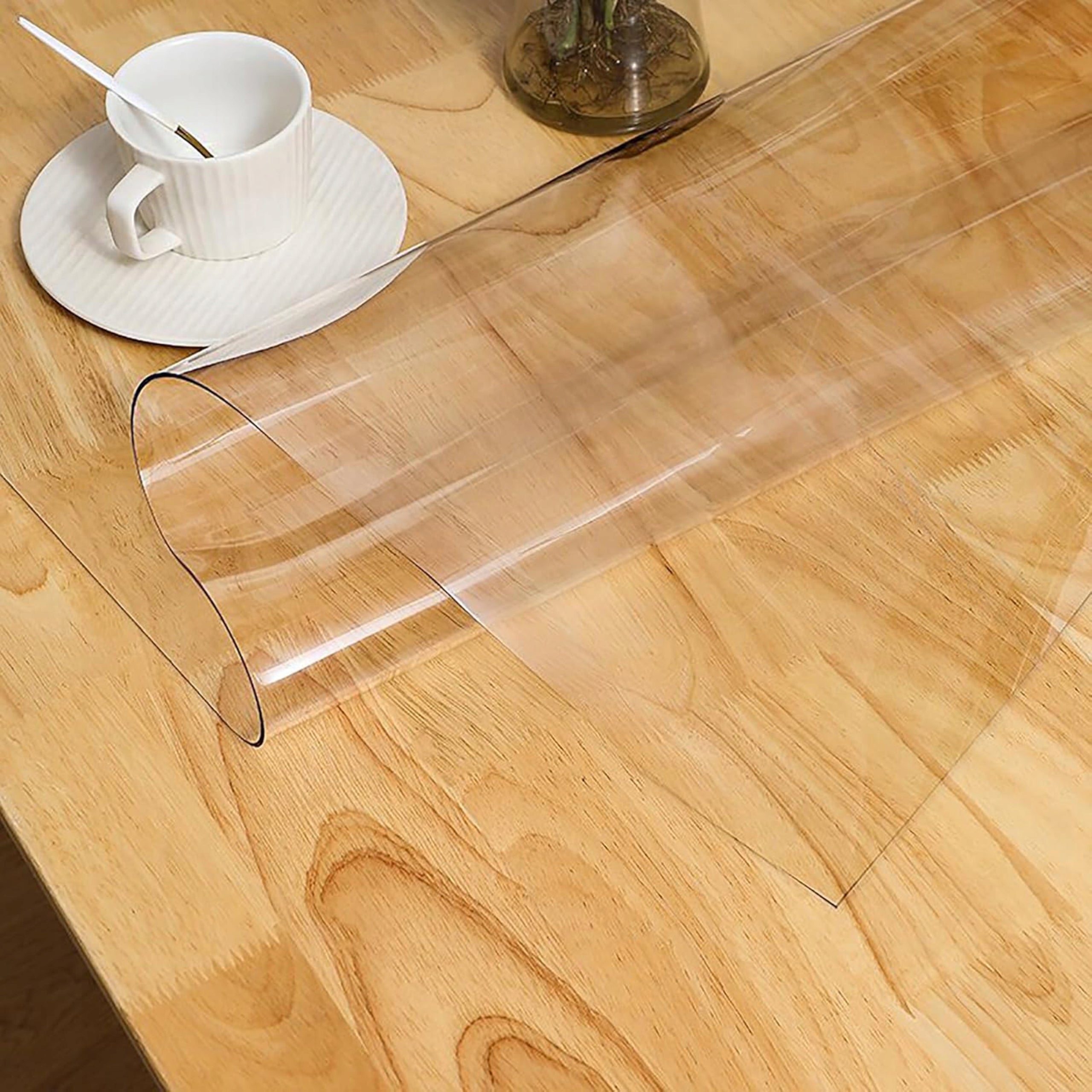Large Protective Mat Desk Pad Table Top 110x2000cm Transparent Product height 180 cm