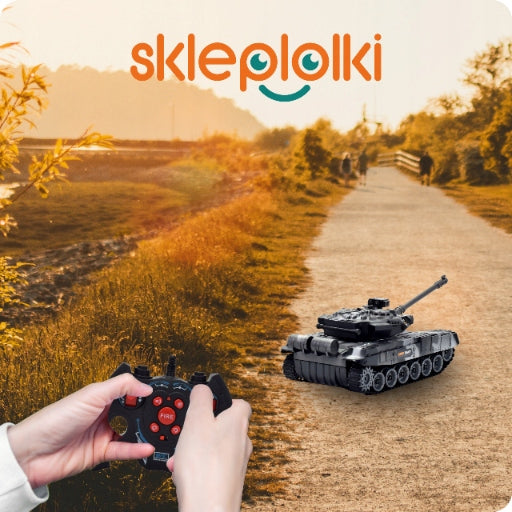 Large RC Remote Controlled Tank for Remote Control Rotating Tower Light Sound Aku Brand Skleplolki