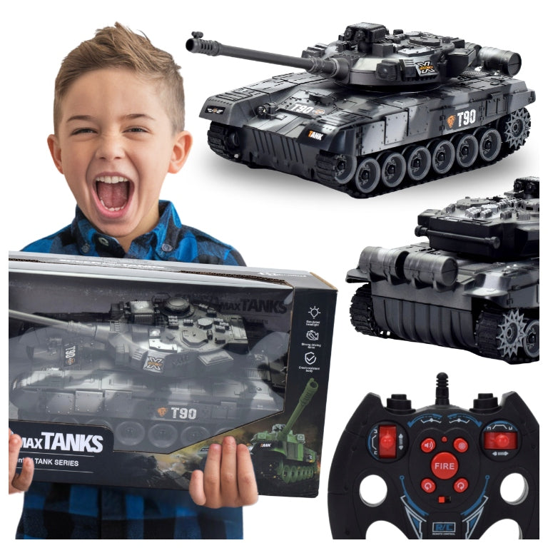 Large RC Remote Controlled Tank for Remote Control Rotating Tower Light Sound Aku