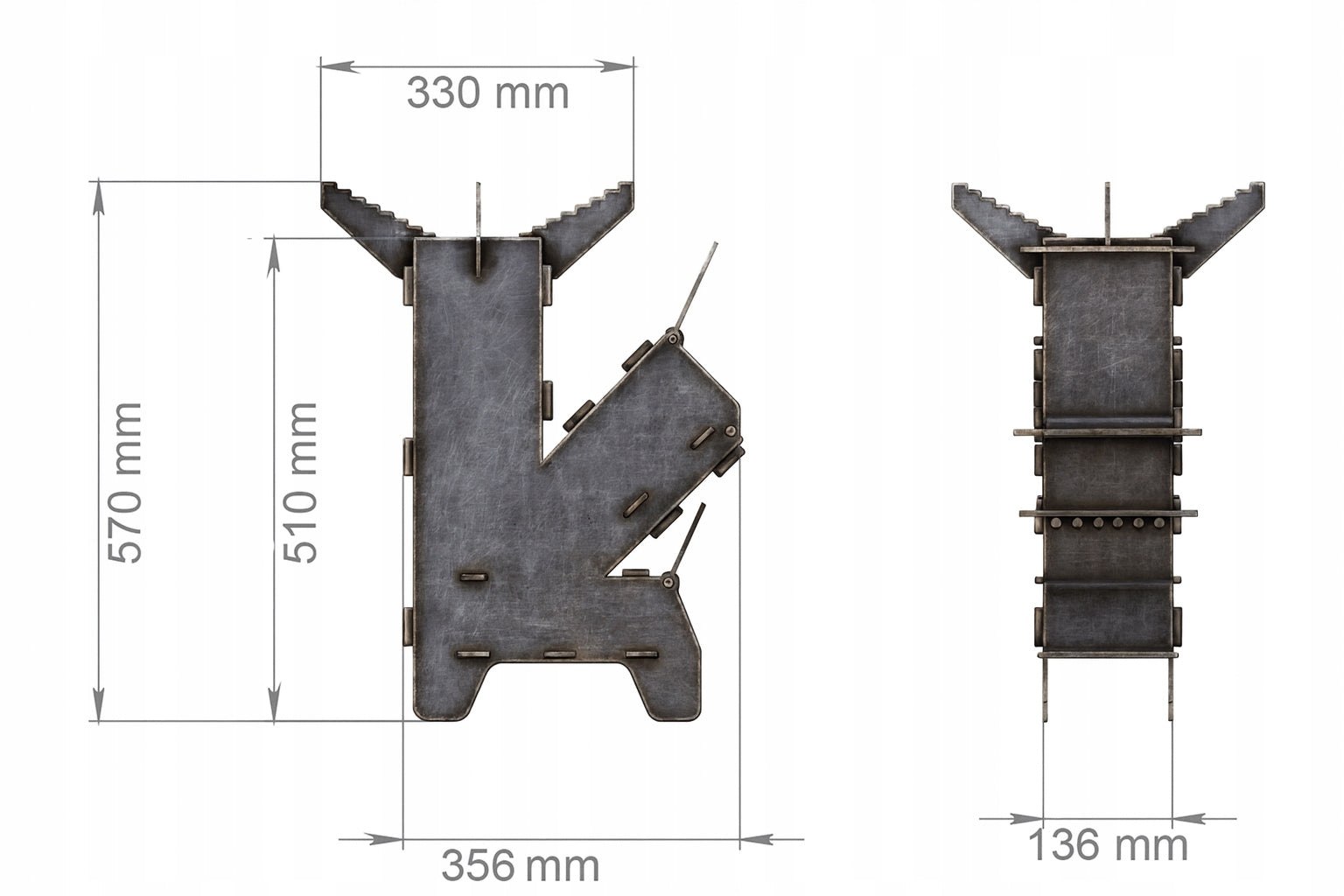 Large Rocket Stove Folding Tourist Stove Grill Survival Power Brand Artystal