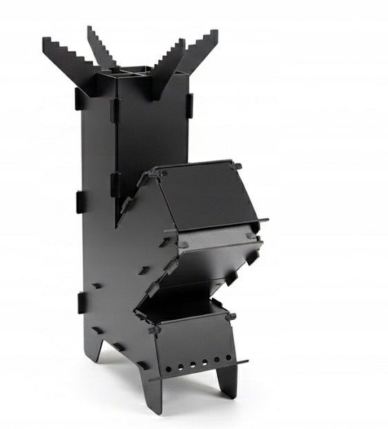 Large Rocket Stove Folding Tourist Stove Grill Survival Power
