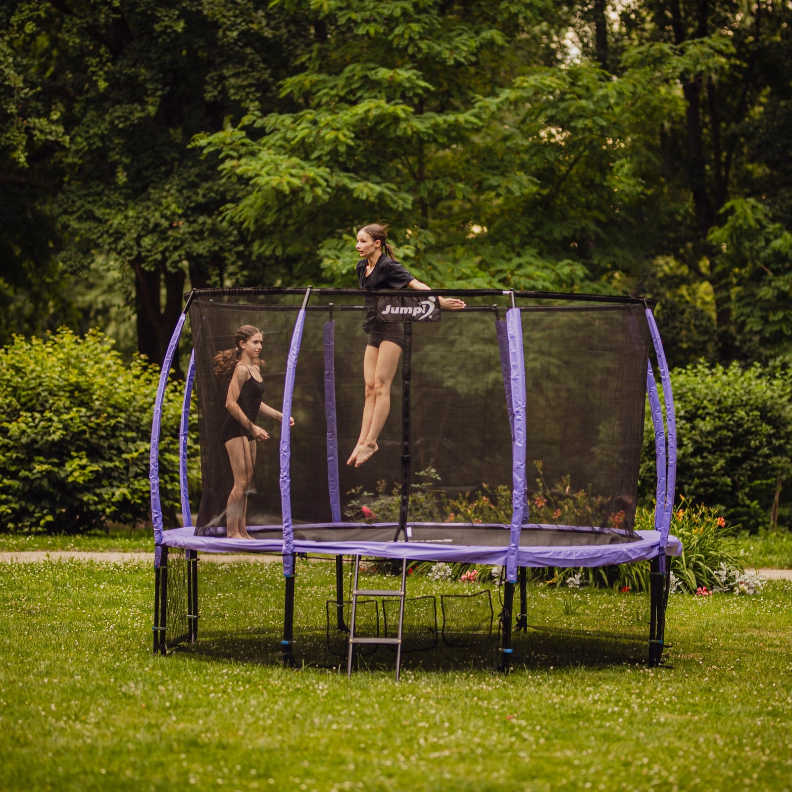 Large Safe Garden Trampoline for Children Maxy Comfort + 14FT JUMPI Packaging status original