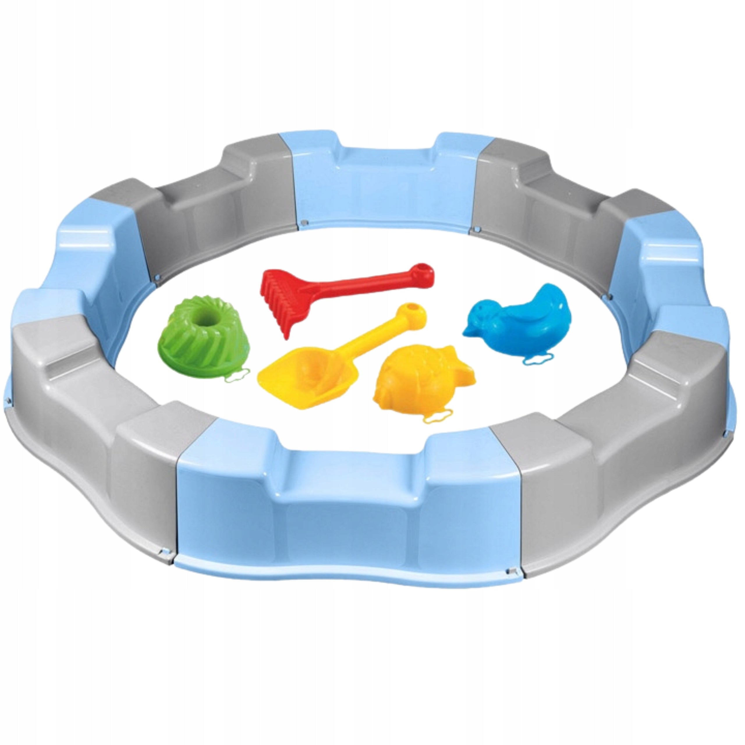 Large Sandbox Blue Grey Plastic 12m + Length 160Cm + FREEBIE Brand no brand