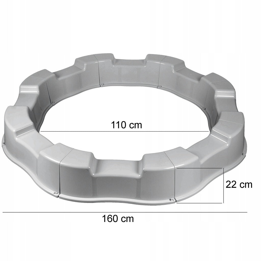 Large Sandbox Grey Plastic 12m + Length 160Cm +FREEBIE Gift Toys Brand no brand