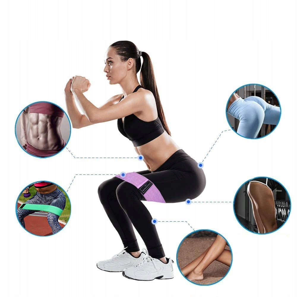 Large Set of 3 Rubber Training Resistance Bands for Fitness Exercise Mini Band Manufacturer code 32870386